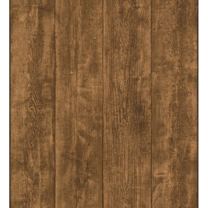 Papel pintado madera de roble oscuro en listones - Capri 453149