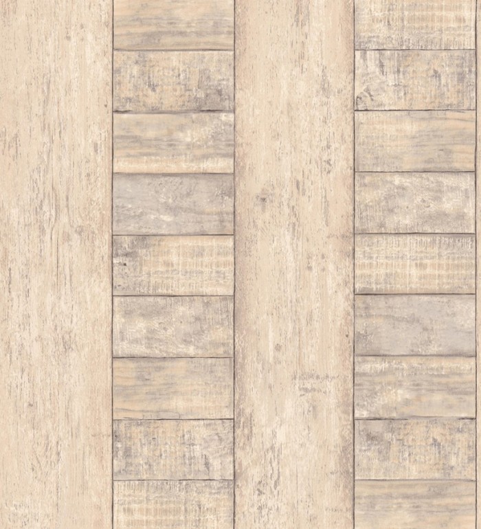 Papel pintado tablas de madera vinílico color neutro - Goleta 453162