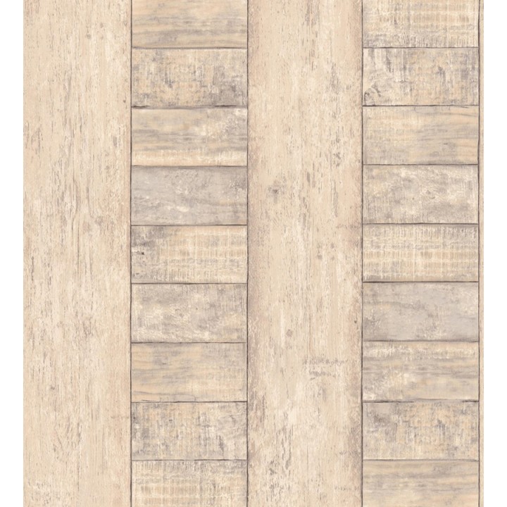 Papel pintado tablas de madera vinílico color neutro - Goleta 453162