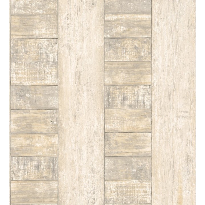 Papel pintado tablas de madera vinílico color abedul - Goleta 453164