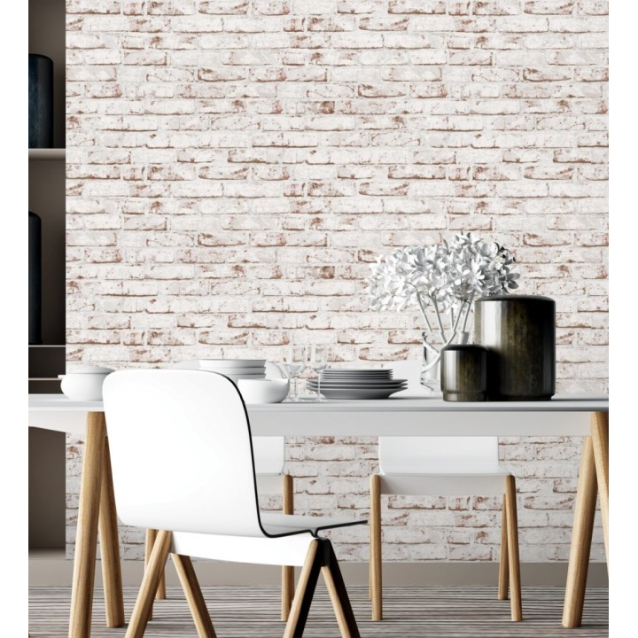 Papel pintado ladrillo vinílico desgastado textura superealista - Nevada 453169