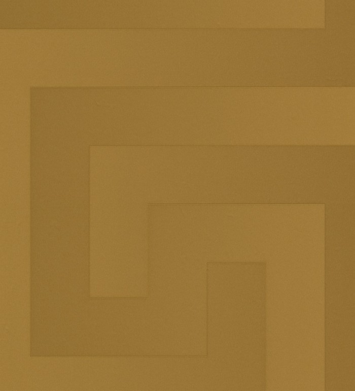 Papel pintado laberinto romano metalizado dorado bronce - Flavio 453385