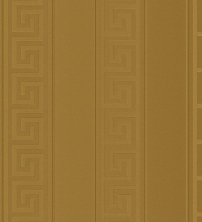 Papel pintado rayas finas doradas friso romano dorado - Raya Flavio 453389