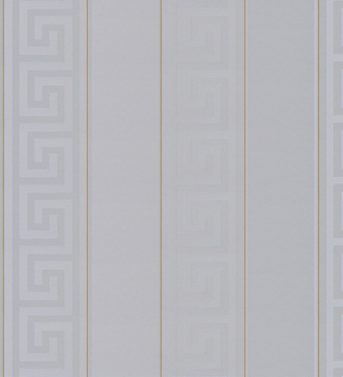 Papel pintado rayas finas doradas friso romano gris - Raya Flavio 453391