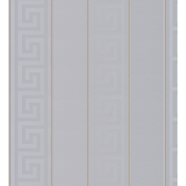 Papel pintado rayas finas doradas friso romano gris - Raya Flavio 453391