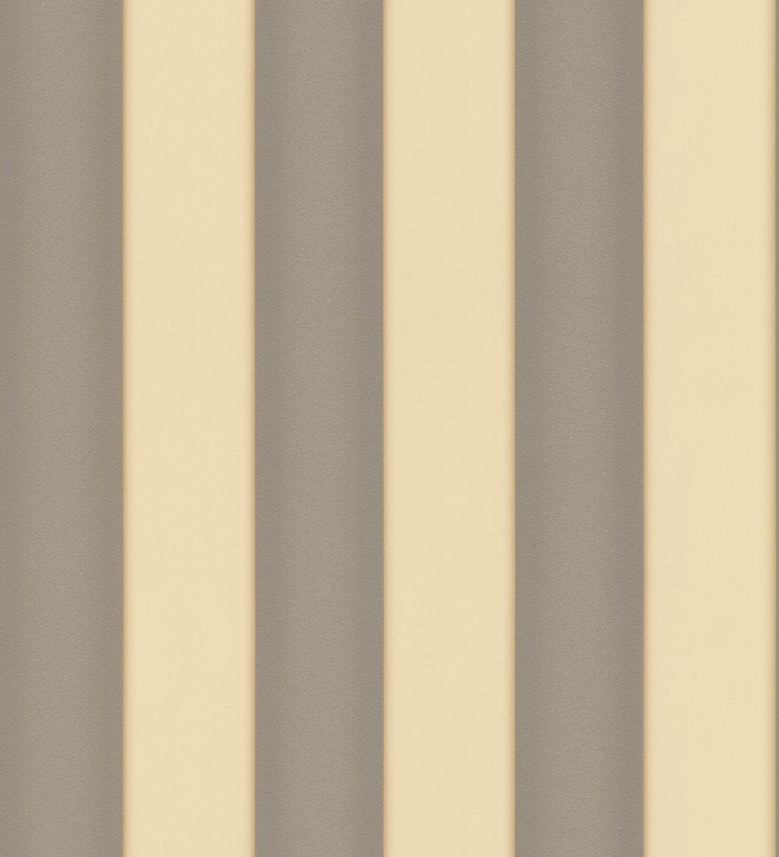 Papel pintado rayas modernas gris metalizado y crema - Raya Saltanis 453406