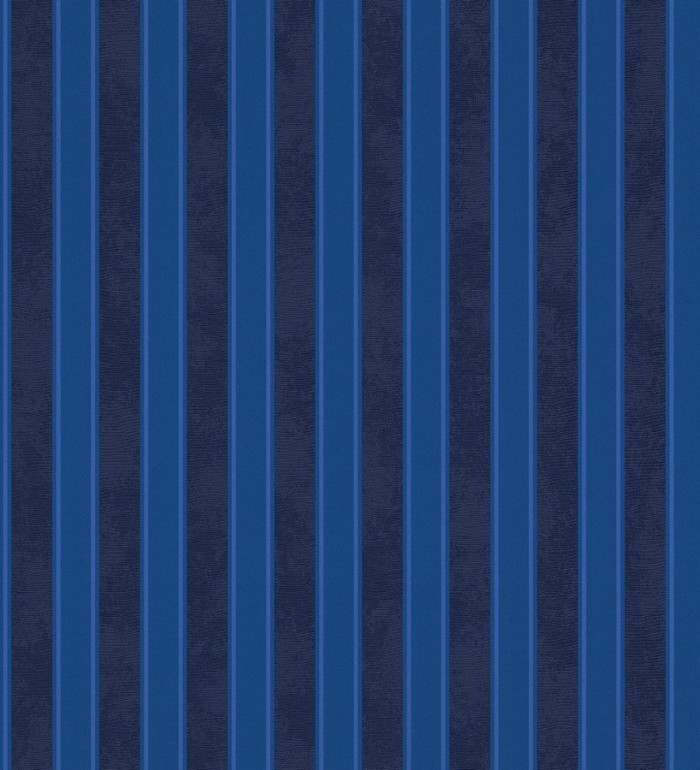 Papel pintado rayas clásicas azul pavo y azul oscuro - Raya Royal Palace 453418