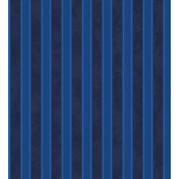 Papel pintado rayas clásicas azul pavo y azul oscuro - Raya Royal Palace 453418