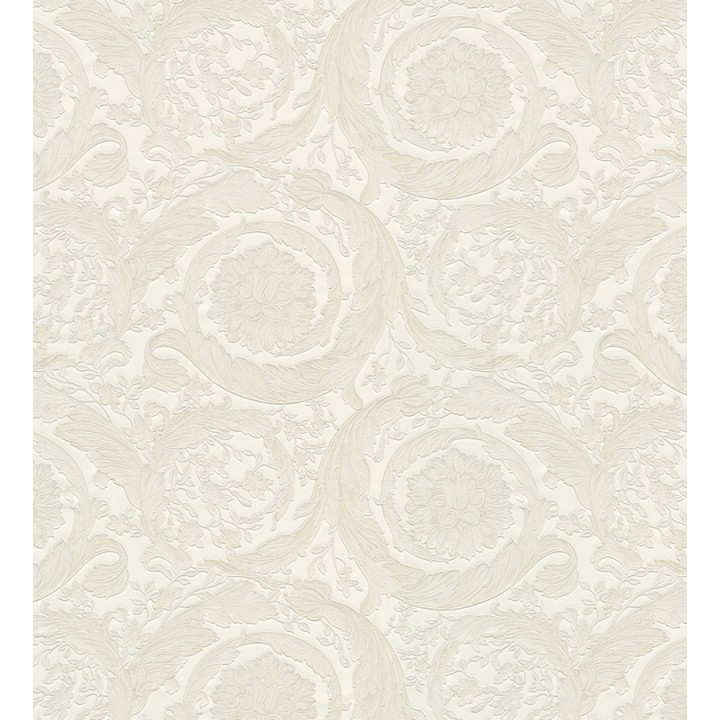 Papel pintado barroco italiano blanco de lujo - Orsini 453429