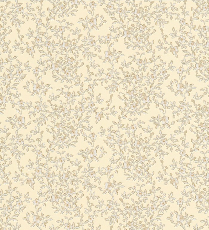 Papel pintado flores románticas beige estilo inglés - Lulú 453432