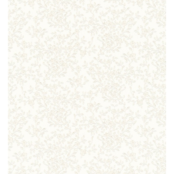 Papel pintado flores románticas blancas estilo inglés - Lulú 453433