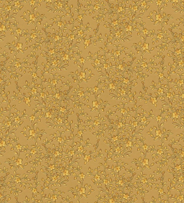 Papel pintado flores románticas dorado viejo estilo inglés - Lulú 453434