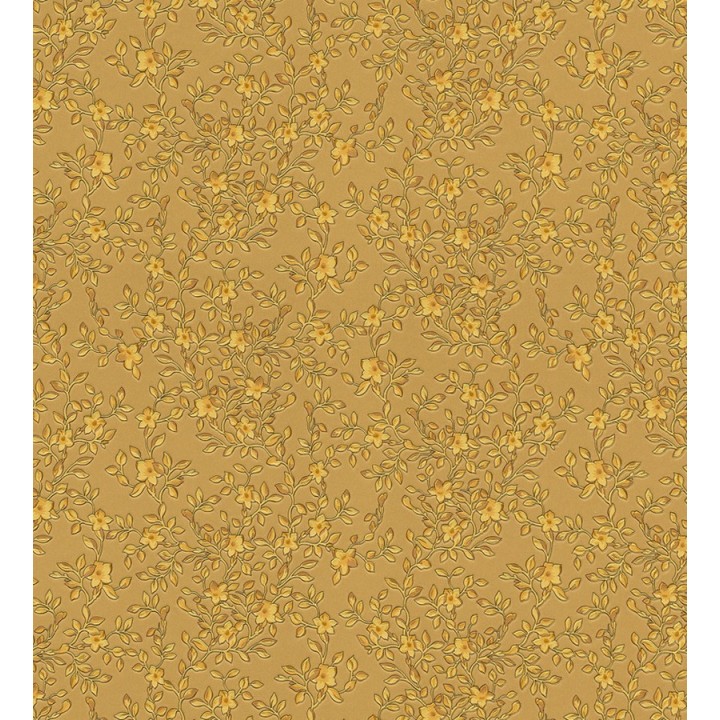 Papel pintado flores románticas dorado viejo estilo inglés - Lulú 453434