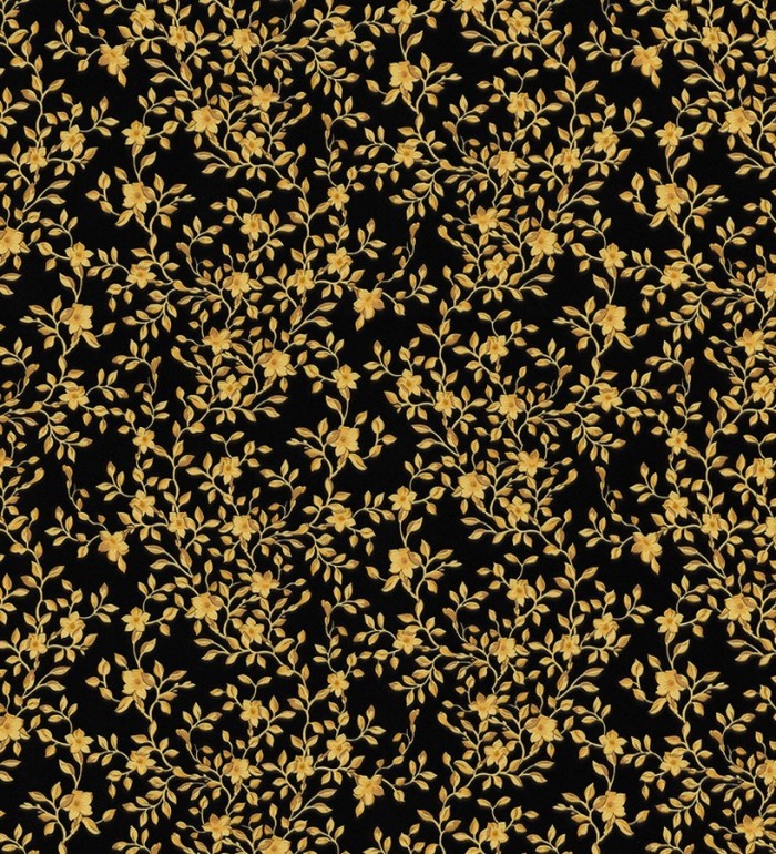 Papel pintado flores románticas doradas estilo inglés - Lulú 453435