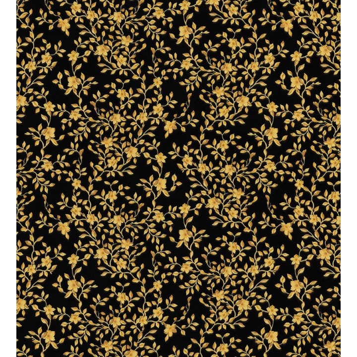 Papel pintado flores románticas doradas estilo inglés - Lulú 453435