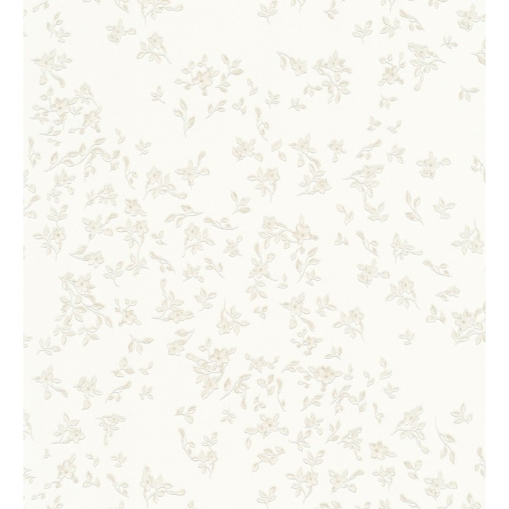 Papel pintado flores vintage blancas con estilo - Florencia 453437