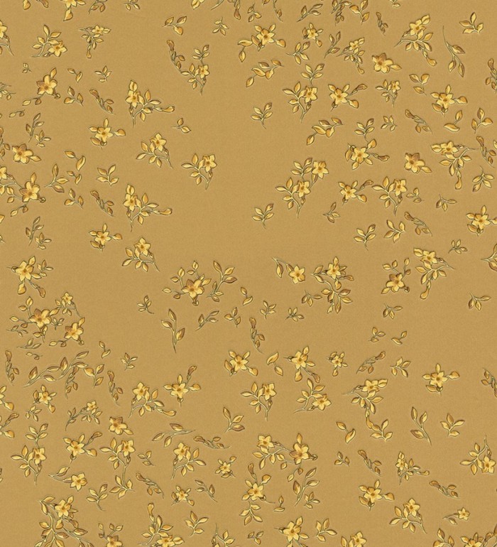 Papel pintado flores vintage doradas con estilo - Florencia 453438