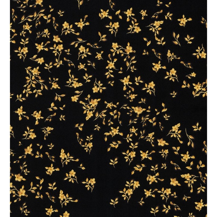 Papel pintado flores vintage fondo negro con estilo - Florencia 453439