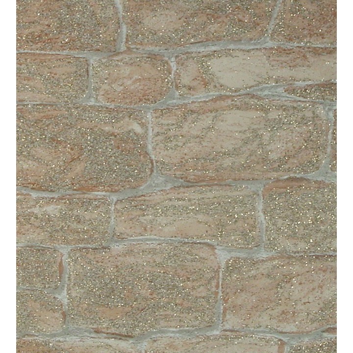 Papel pintado imitación muro de piedra rústico - Galius 453818