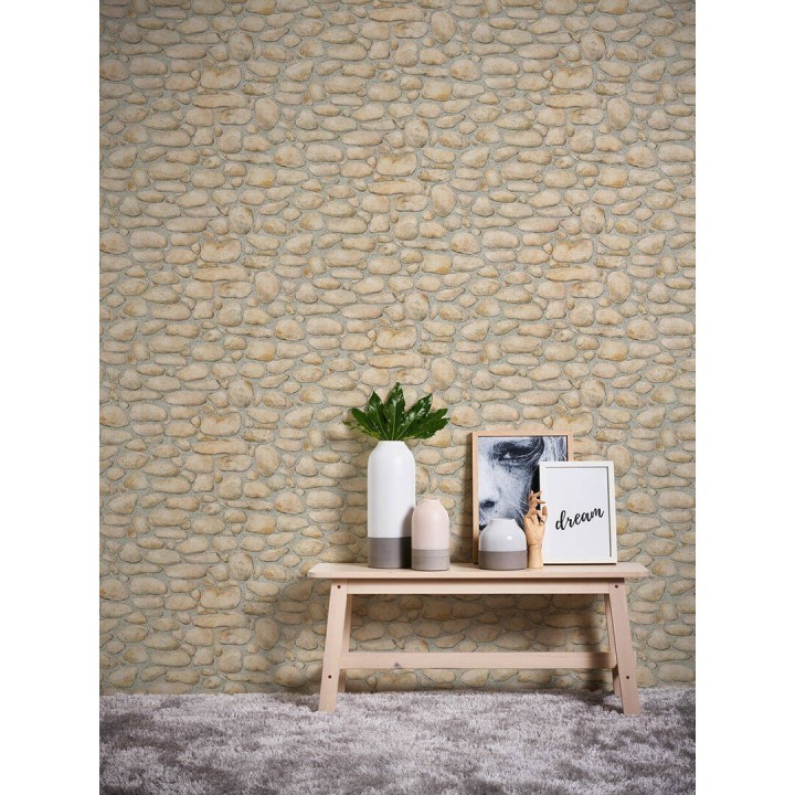 Papel pintado muro de piedra - Philipus 453849