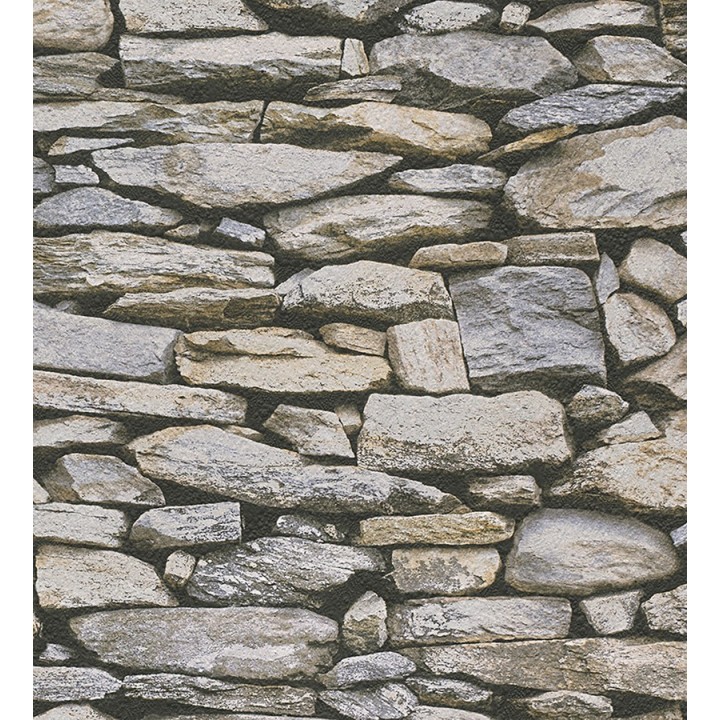 Papel pintado muro de piedra rústico campestre - Plauto 453868