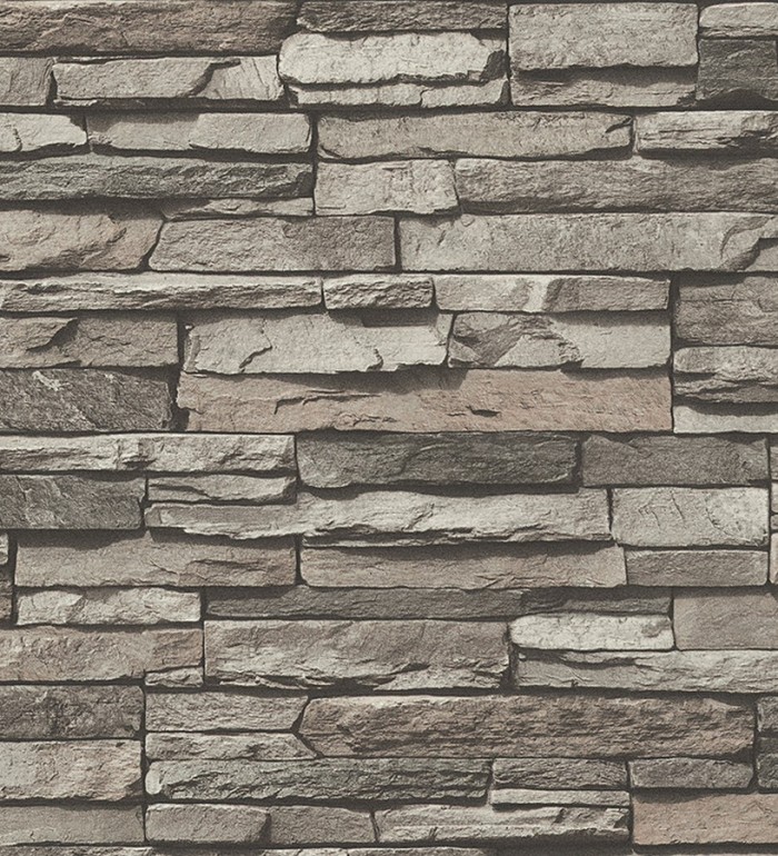 Papel pintado efecto piedra pizarra superlavable vinílico - Didio 453869