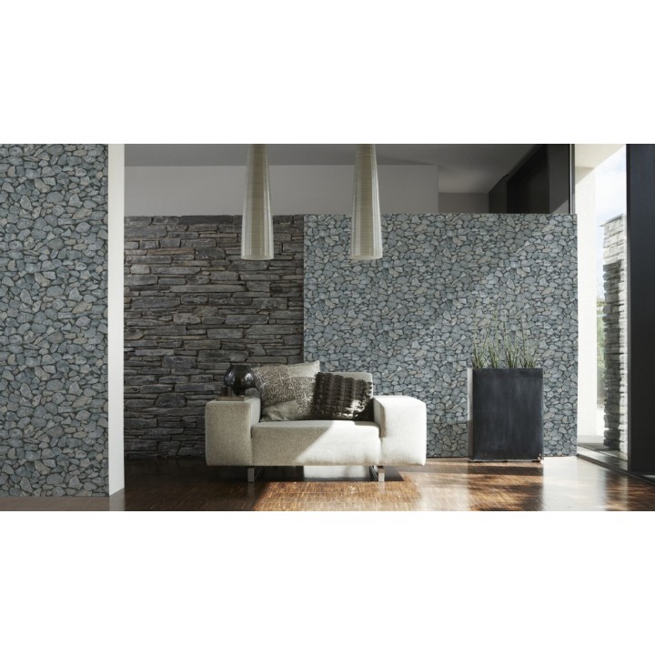 Papel pintado fotográfico muro de piedra rústico - Loire 453873