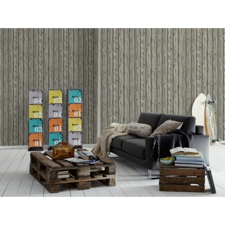 Papel pintado madera rural campestre - Sagres 453877