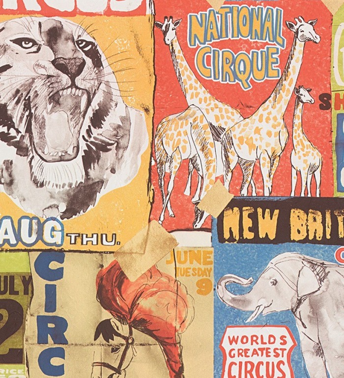Papel pintado collage de carteles de circo - Boccioni 453878