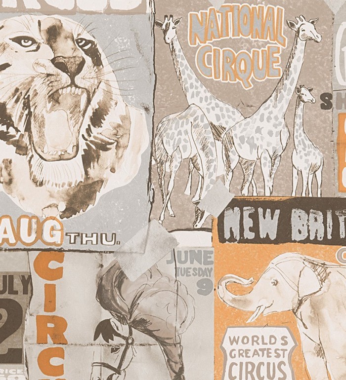 Papel pintado collage de carteles de circo - Boccioni 453879