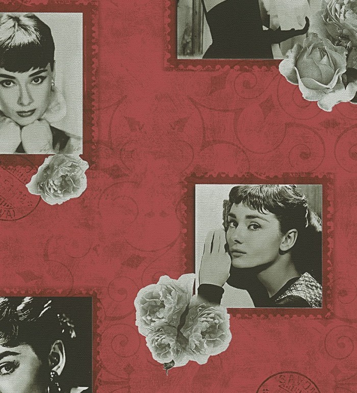Papel pintado collage de Audrey Hepburn - Audrey Hepburn Stamps 453886