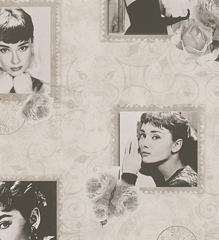 Papel pintado collage de Audrey Hepburn - Audrey Hepburn Stamps 453887