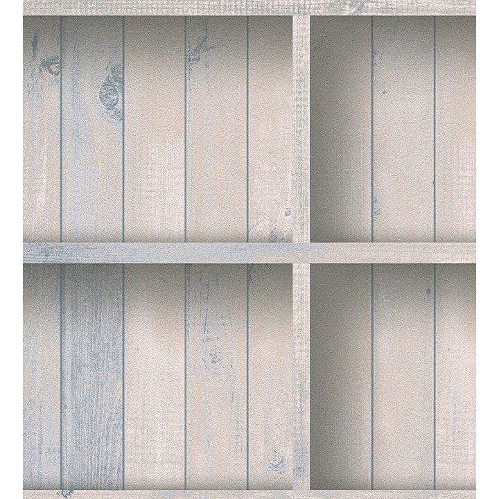 Papel pintado estantería de madera estilo nórdico - Belay 453909