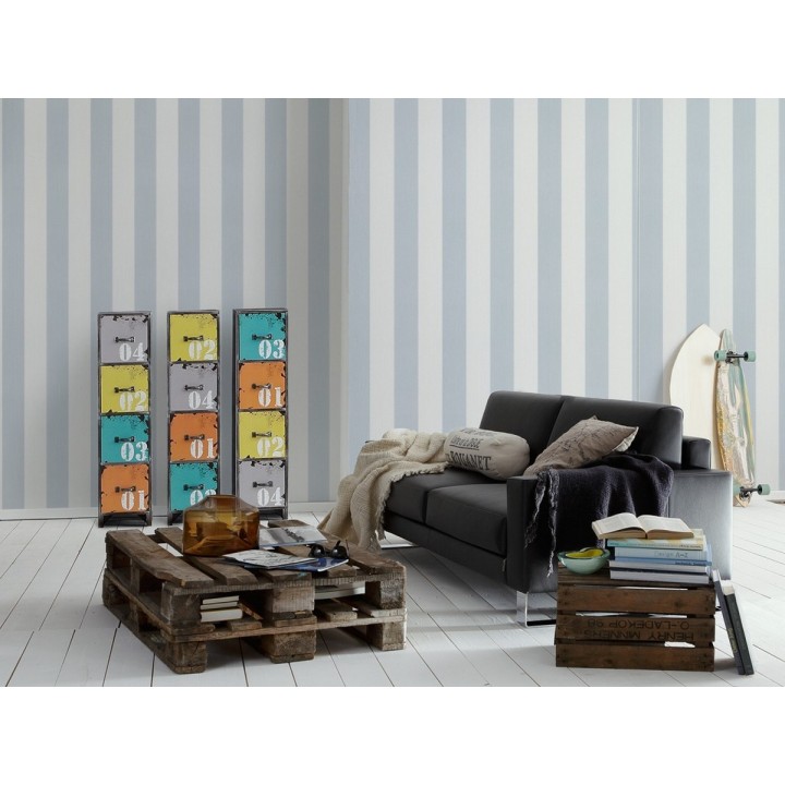 Papel pintado rayas anchas efecto veteado - Raya Arán 453994