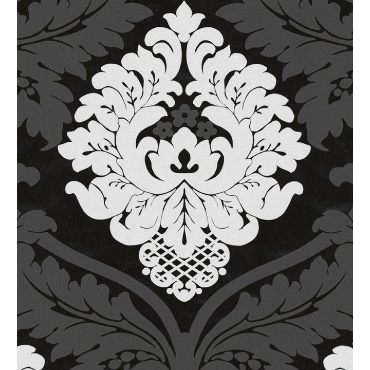 Papel pintado damasco moderno con volutas barrocas - Senso 454009