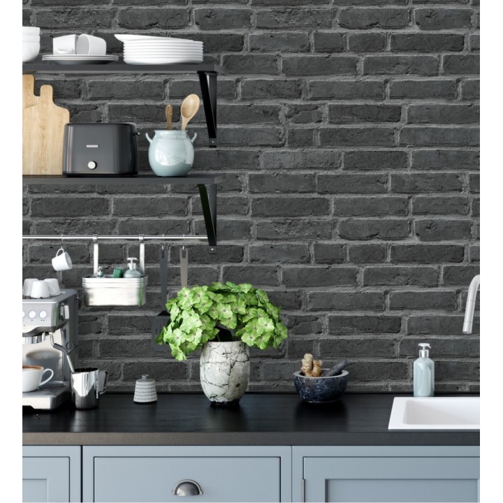 Papel pintado muro de ladrillo industrial - Detroit 454801