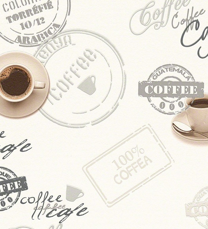 Papel pintado tazas y platos de café - Dustin 454973