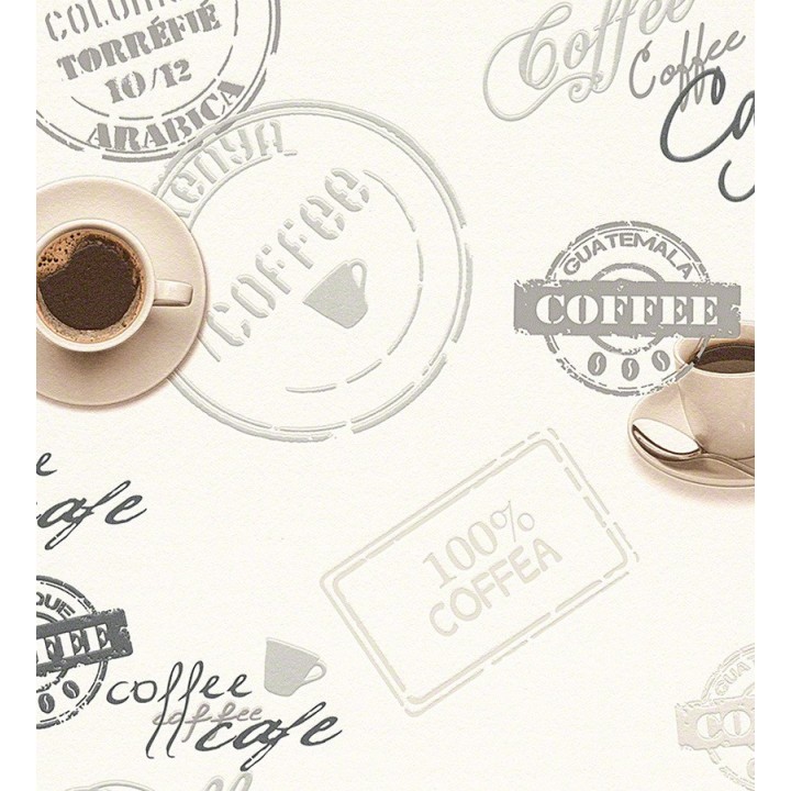 Papel pintado tazas y platos de café - Dustin 454973