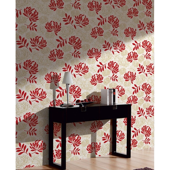 Papel pintado de círculos entrelazados estilo Retro - Oralia 455619