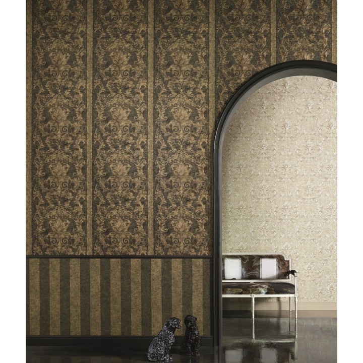 Papel pintado damasco floral clásico - Sacchetti 455816