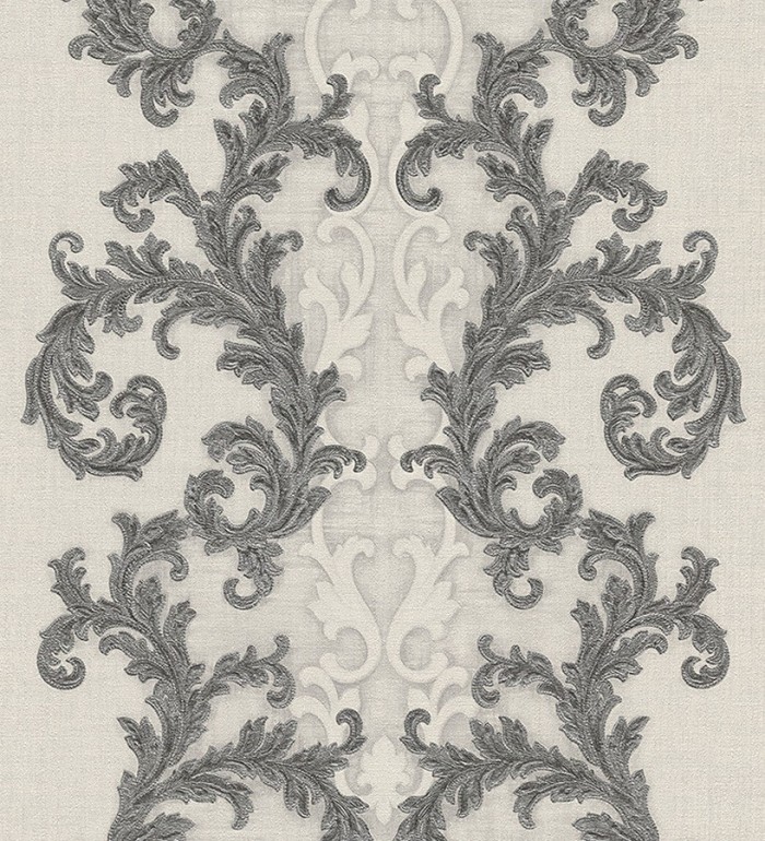 Papel pintado volutas clásicas verticales - Palermo 455847