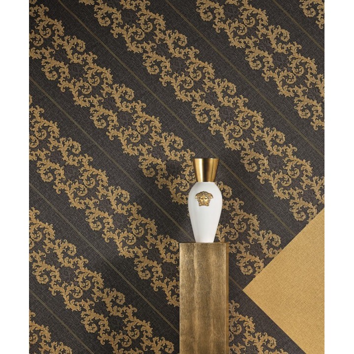 Papel pintado volutas clásicas verticales - Palermo 455848