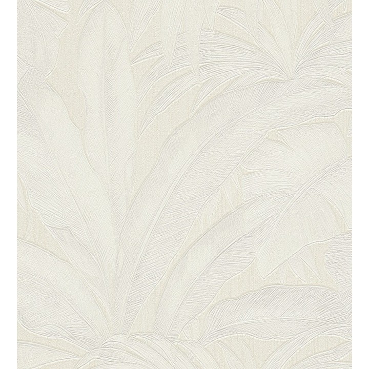 Papel pintado palmeras tropicales blanco  - Vanila 455869