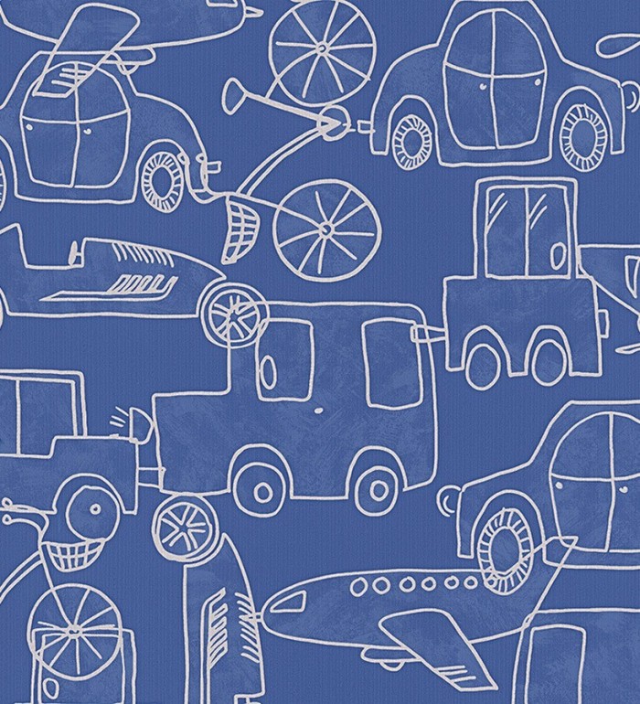 Papel pintado aviones y coches infantiles - Automotive 455929