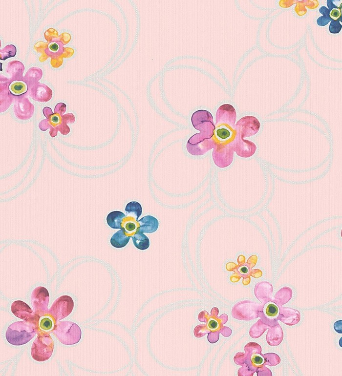 Papel pintado flores coquetas para niñas - Cristina 455933