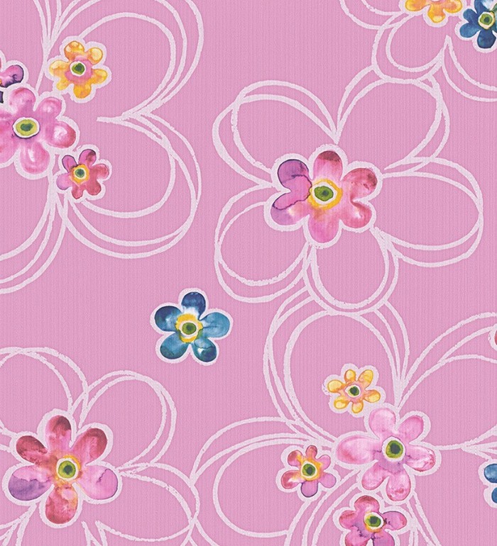 Papel pintado flores coquetas para niñas - Cristina 455934
