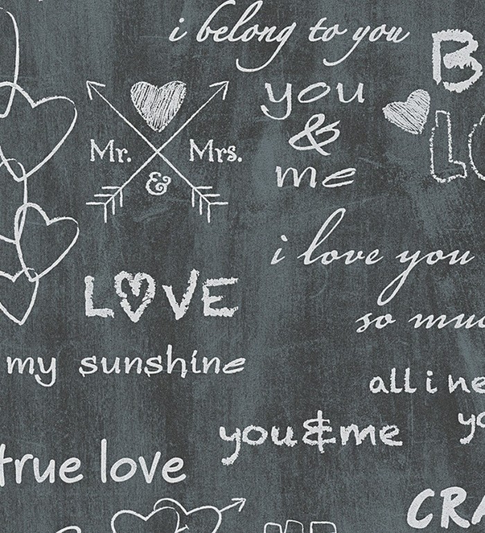 Papel pintado letras y mensajes en pizarra - Flavors 455936