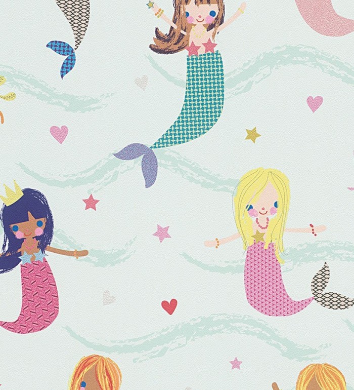 Papel pintado sirenitas infantiles - Sirens Kingdom 455951