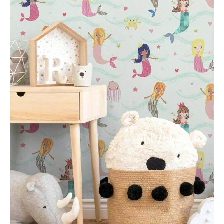 Papel pintado sirenitas infantiles - Sirens Kingdom 455951