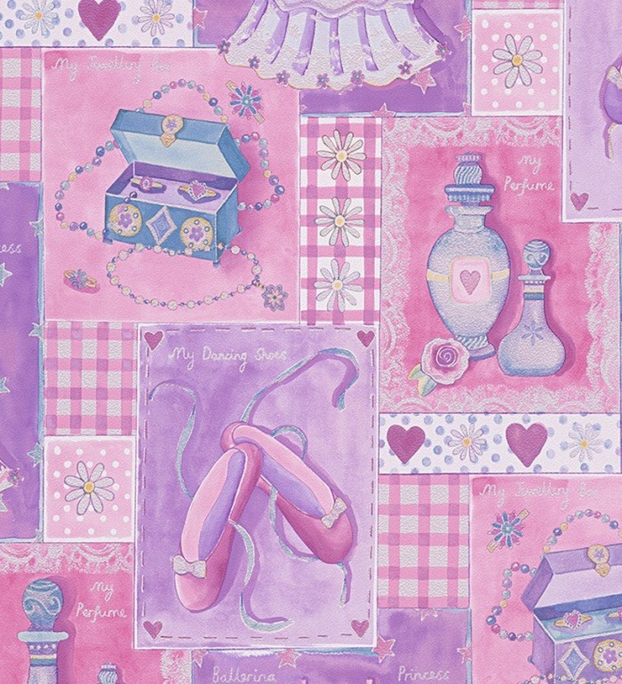 Papel pintado collage patchwork de ballet infantil - Ballet 455957